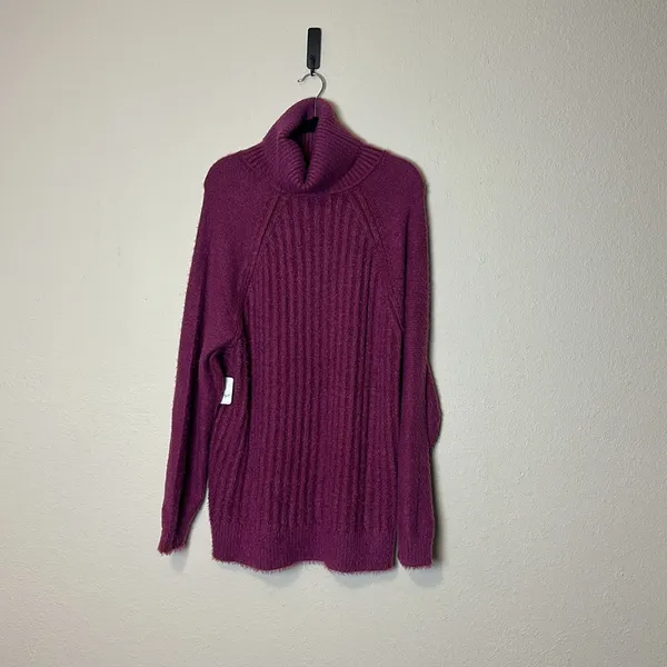 Free People Big City Turtleneck Sweater In Mulberry‎ Garnet Size Medium NWT - Image 10