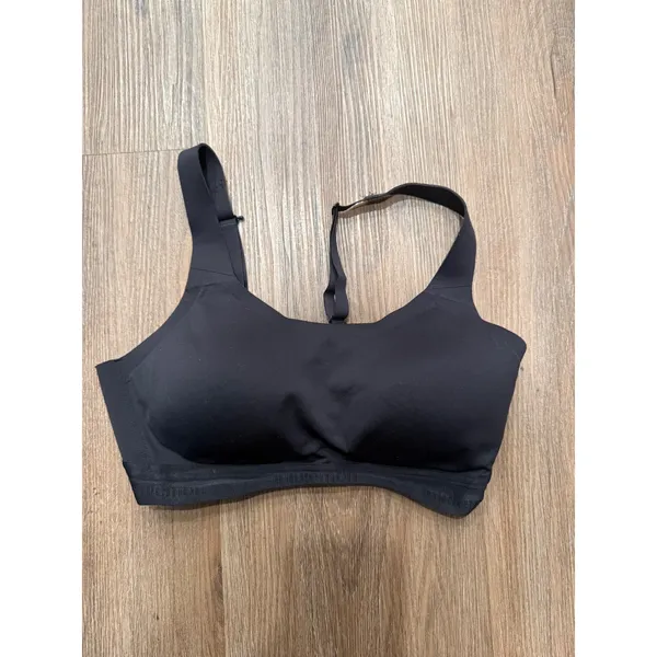 Lululemon Black Adjustable Strap Sports Bra Molded Cup Hook Eye Closure Womens - Image 2