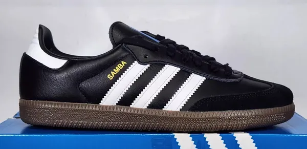 Women's size 5/Men's size 4 (UK 3.5) Adidas Samba Black white gum - Image 2