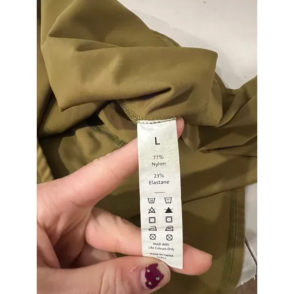 Olive Green Knee Length Built in Short Bra Tank Athletic Dress Size Large - Image 7