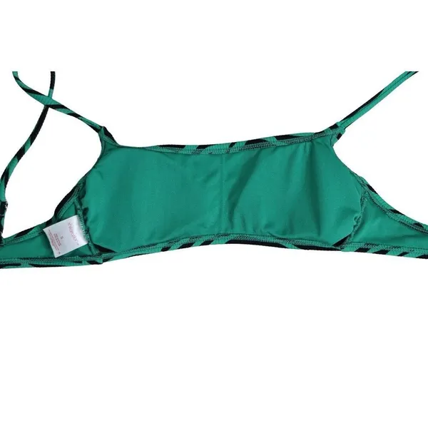 Xhilaration Zebra Green Removable‎ Pad Bikini Swimwear Top SMALL Animal Print - Image 4