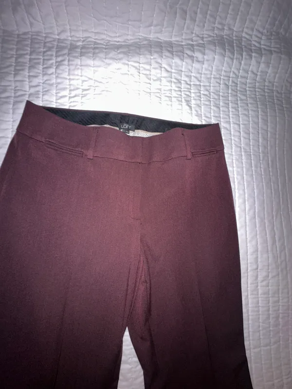 Loft Maroon Julie Trousers - Image 2