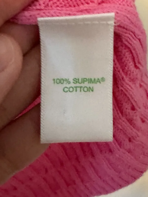 Lilly Pulitzer pink cable knit long sleeve sweater size medium preppy classic - Image 8