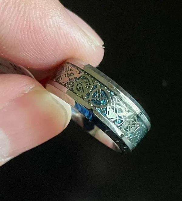 Blue silver dragon ring size 7 - Image 7