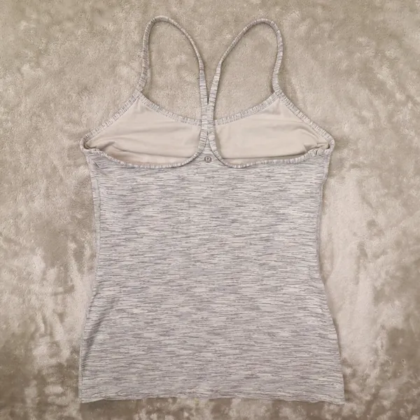 Women's Heather Gray Power Y Tank Top size 10 Yoga Gym - Image 5