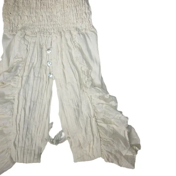 NWT Jen's Pirate Booty Purple Rain Maxi in Natural Ivory V-neck Tiered Dress M - Image 8