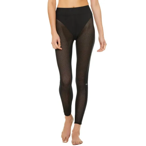 Alo High-Waist Airlift Energize Legging Black Sheer Mesh Cut-Outs Cutouts Tights - Image 4
