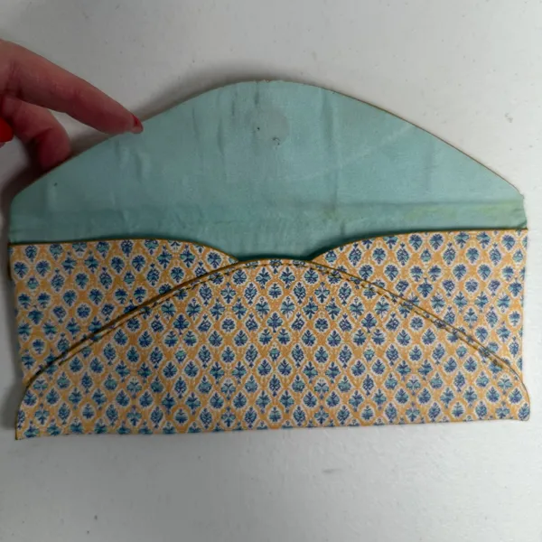 Anthropologie Georgia Penil Pouch Envelope Clutch Mustard Yellow Suede Boho Bag - Image 7