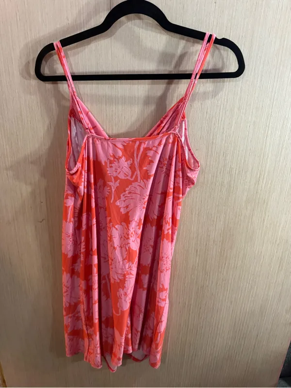 Gilligan & O'Malley Coral Orange and Pink Floral Chemise - Image 4