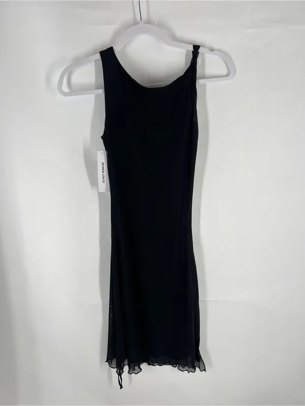 Princess Polly Bella Luna Ruched Mini Dress Black US 0 NWT - Image 2