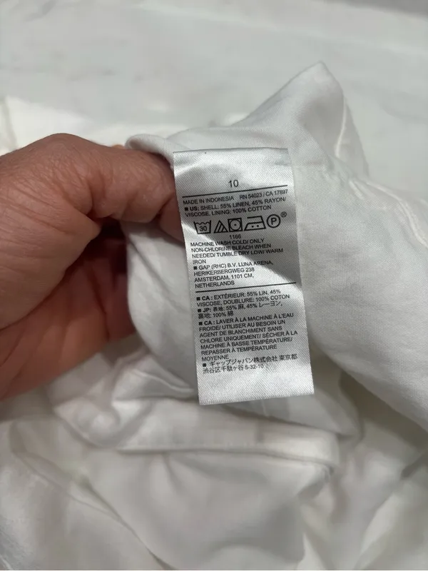 NWOT Banana Republic White Linen-Blend Top - Image 7