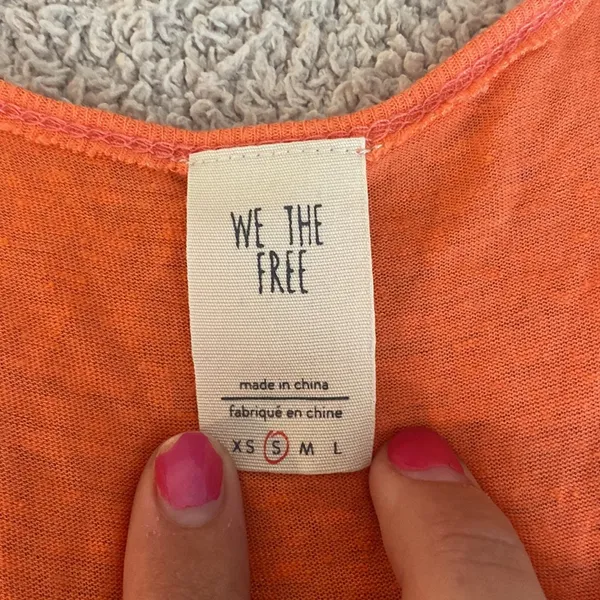 We The Free Free People's Karen Orange Multi Layered Tank Top - Image 4