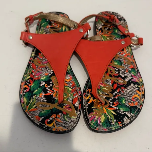 Sam Edelman Greta Orange Thong Slingback Sandals Size 8 - Image 2