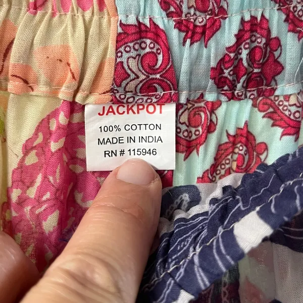 Jackpot Women's Colorful Patchwork Pull On Boho Pants Size 28" - Image 5