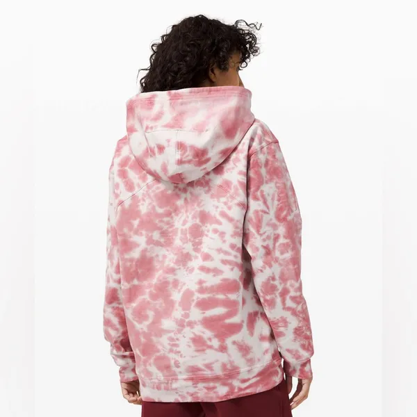 Lululemon Women’s All Yours Hoodie‎ Tie Dye Fleece Brier Rose Marmoleado Size 4 - Image 2