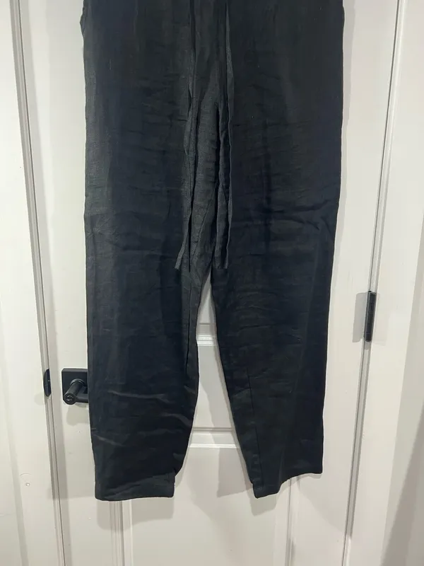 Brand New linen Set , pants and Top Black Size M - Image 6
