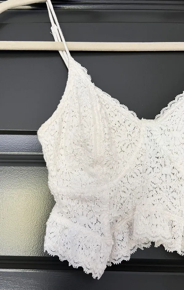 Free People NWT bustier sleeveless cami top ivory size XS - Image 2