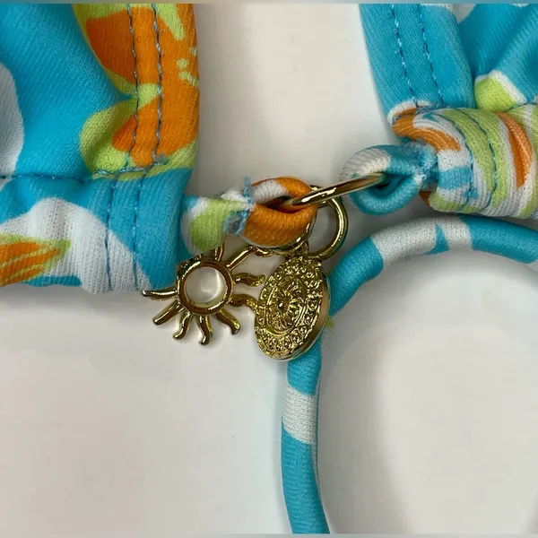 LA Hearts by PacSun Tropical‎ Spring Charm Side Tie Bikini Top Size M - Image 4