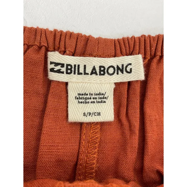 Billabong Lace and Lies Spiced Coral Crochet Trim Wide Leg Jumpsuit‎ Small NEW - Image 9