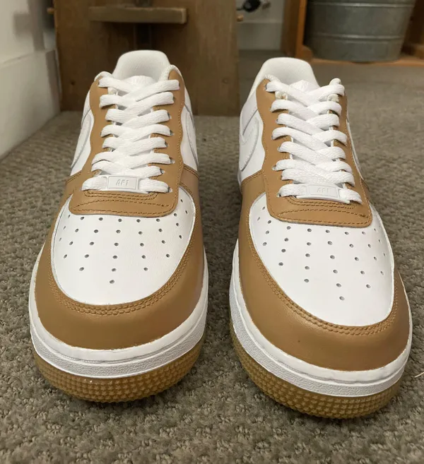 Custom Air Force Ones White Size 9 - Image 3
