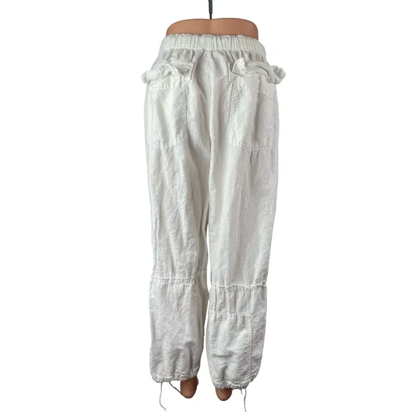Zara Women's White High Waisted Baggy Loose Jogger Trousers Pants Size XS/S - Image 4