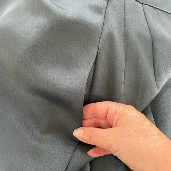 NWT Club Monaco Strapless Satin Jumpsuit Grey 8 $289 - Image 11