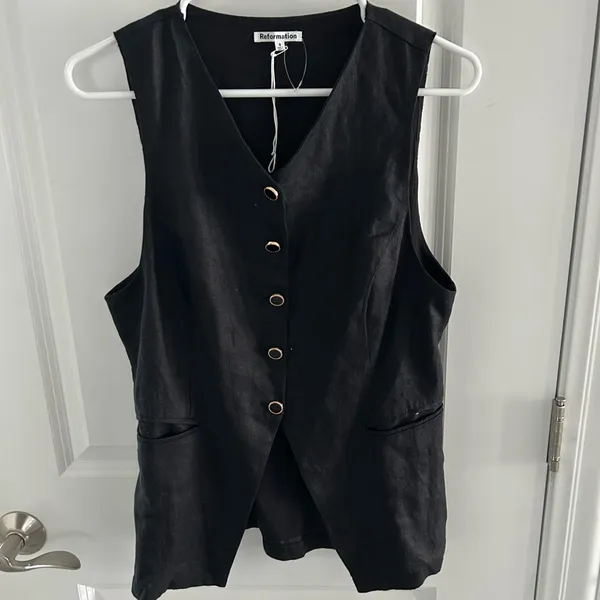 Reformation Aspen Linen Vest - Image 4