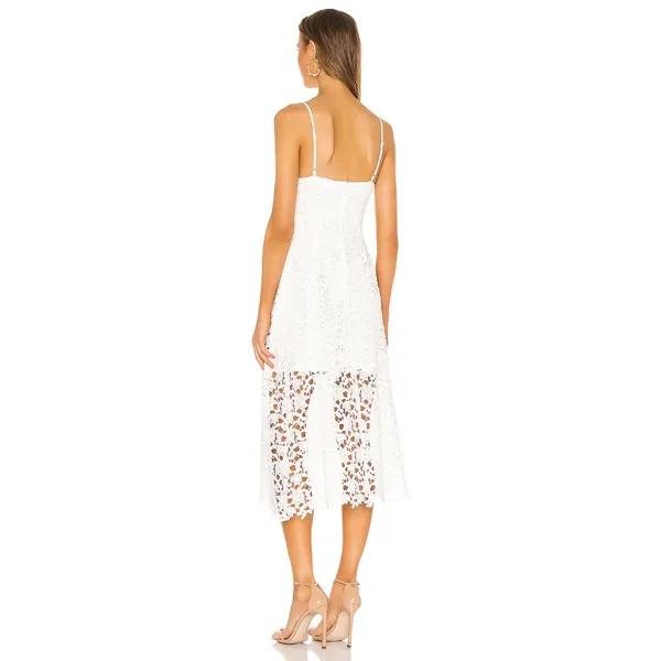 ASTR the‎ Label Lace A-Line White Midi Dress Size Small - Image 2