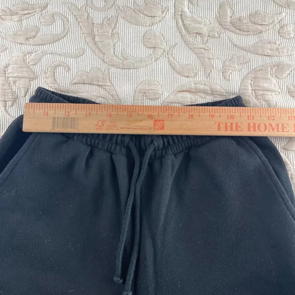 Pimkie Collection Womens Black Jogger Sweatpants Fleece Lined‎ Drawstring Waist - Image 3