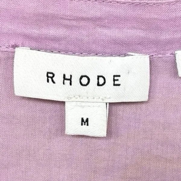 Rhode 100% Cotton Purple Ruffle Emma Mini Dress Size Medium - Image 3