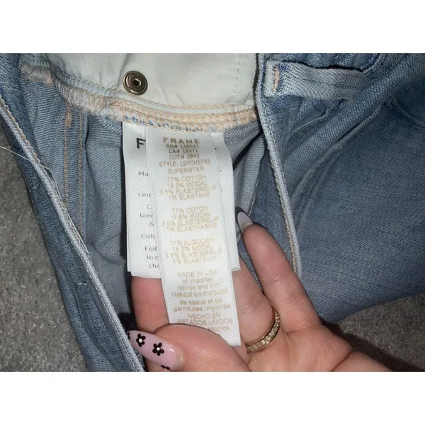 FRAME Le Sylvie Crop Jeans Womens 26 Blue Med Wash High Rise Slim - Image 5