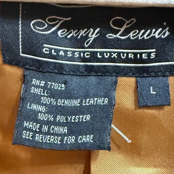 Terry Lewis Classic Luxuries Suede‎ Leather Pant Suit Blazer Set Camel Tan Sz L - Image 5