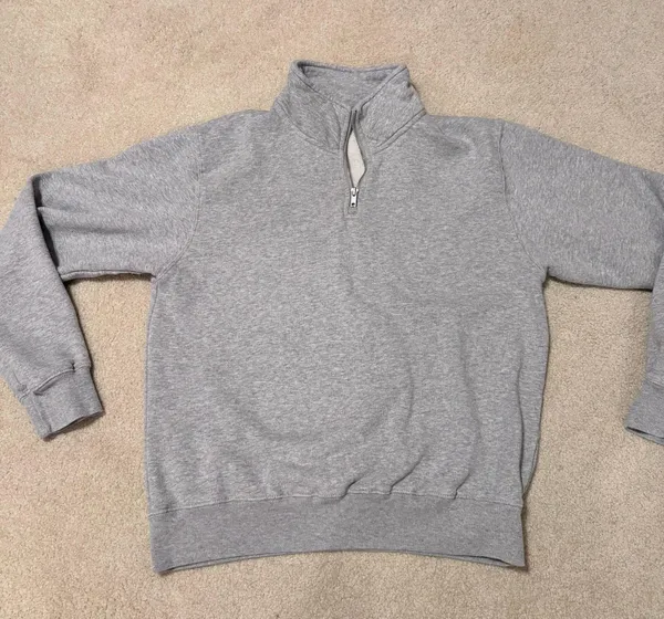 Missy Quarter Zip Sweatshirt Grey - Image 5