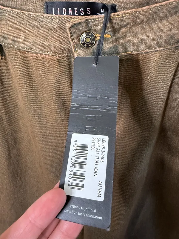NWT Lioness She’s All That Baggy Low Rise Jean Petrol Wash Womens Size M - Image 10