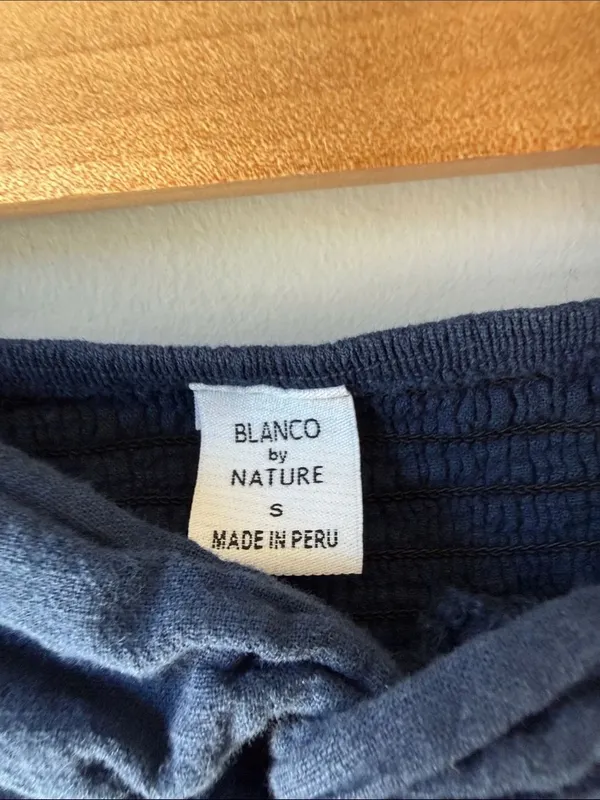 Blanco by Nature Strapless Bandeau Crop Top Blue - Image 3
