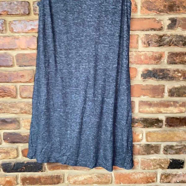 Philosophy Grey Space Dye Sleeveless Turtleneck Mini Dress Women's Size Large - Image 3
