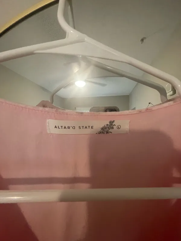 Altar'd State Pink Floral Tie-Front Top - Image 2