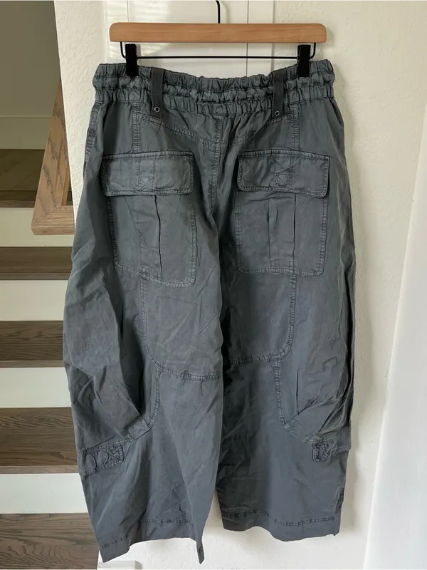 Free People We The Free Onset Pull-On Cargo Pants Steel Blue / Grey New w/ Flaw - Image 3