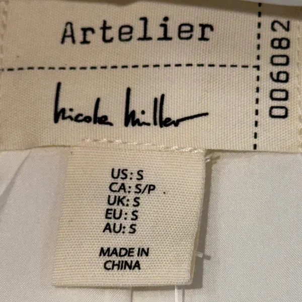 Nicole Miller Artelier Women's Sleeveless White Vest Small NWT - Image 4