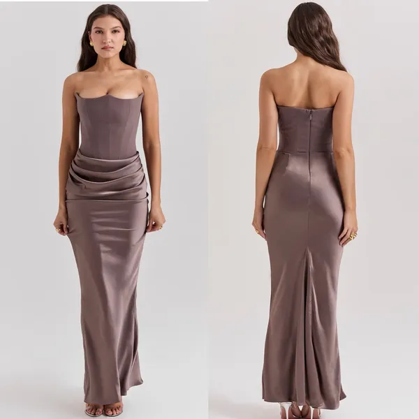 House of Cb size M A-C 'Persephone' Smoke Strapless Corset Maxi Dress - Image 2