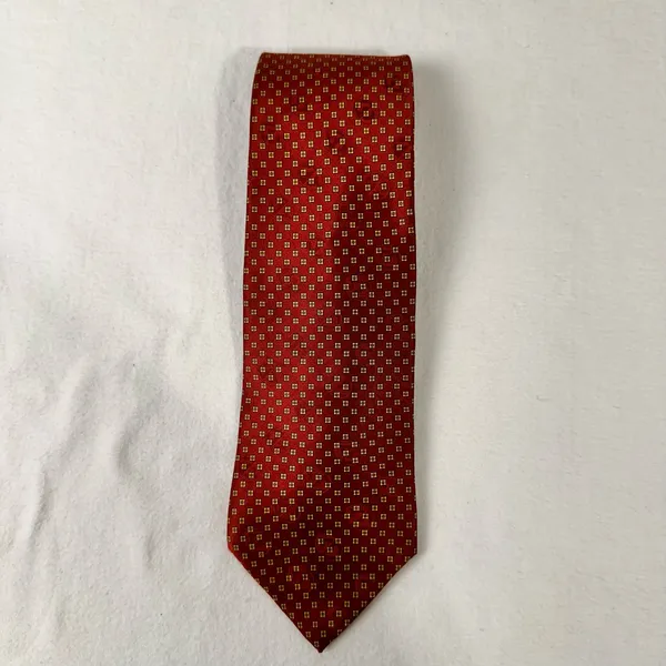 Fabris Venezia Silk Men's Tie Vintage Burgundy Classic Handmade Necktie - Image 2