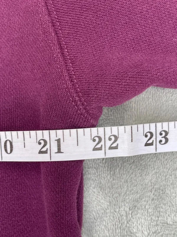 Quince Plum Heavyweight Hoodie Sweatshirt loungewear Fleece organic cotton M - Image 4
