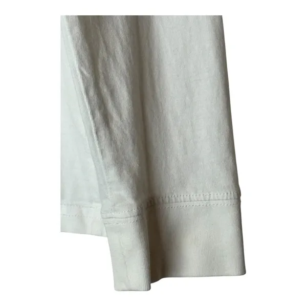 Vineyard Vines Shirt‎ Women Medium White Long Sleeve Christmas Whale Pocket Tee - Image 5