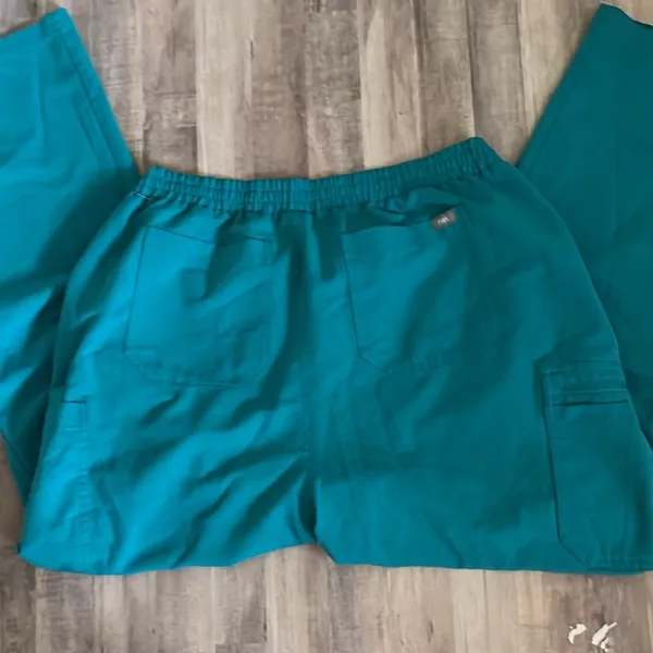 FIGS Yola™ High Waisted Scrub Pants Pacific Blue - Image 6