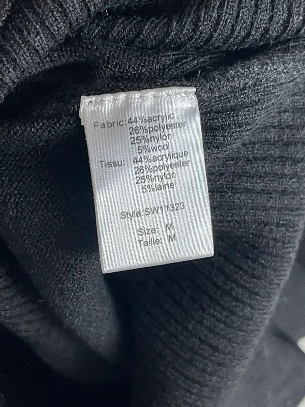 Elan Sleeveless Mock Neck Sweater in Black Size M - Image 5