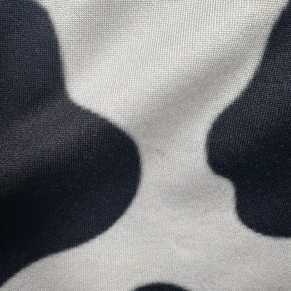 Women’s XS Black White Cow Print Mini Dress Spaghetti Strap Skater Casual - Image 8