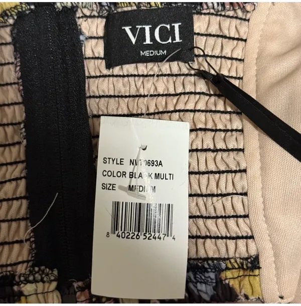 Vici Floral Off the Shoulder Corset Top Size Medium NWT - Image 5