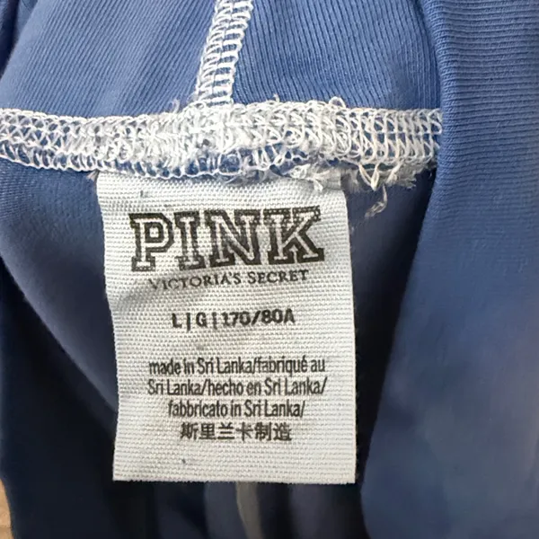 Blue Tie-Dye Yoga Pants PINK Victoria’s Secret large lounge pants high waisted - Image 5