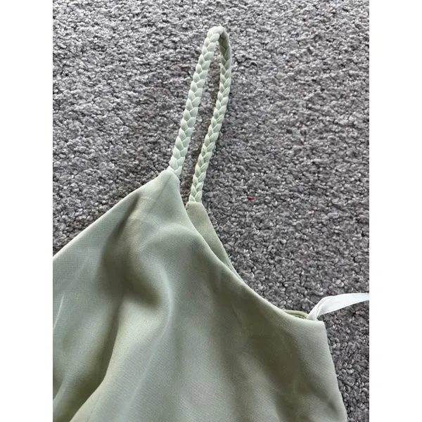 Ieena for Mac Duggal‎ Dress 10 Green Tiered Cocktail Prom Wedding Guest 70200 - Image 8