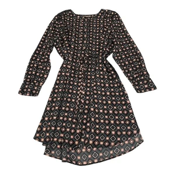 "Loft" Multicolor Geometric Long Sleeves Shirttail Dress Size: Xl - Image 6